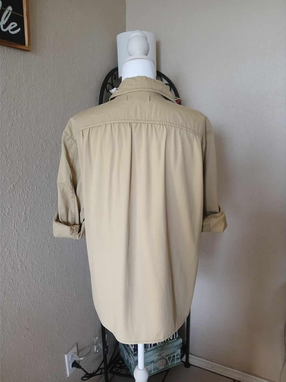 Madewell Women's Beige Button-Front Casual Shirt - Picture 3 of 7